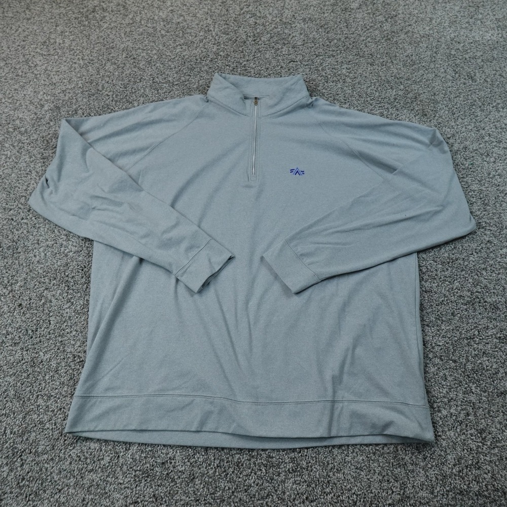 Holderness Bourne Sweatshirt Mens XL Gray Congaree Golf Pullover 1/4 Zip Stretch